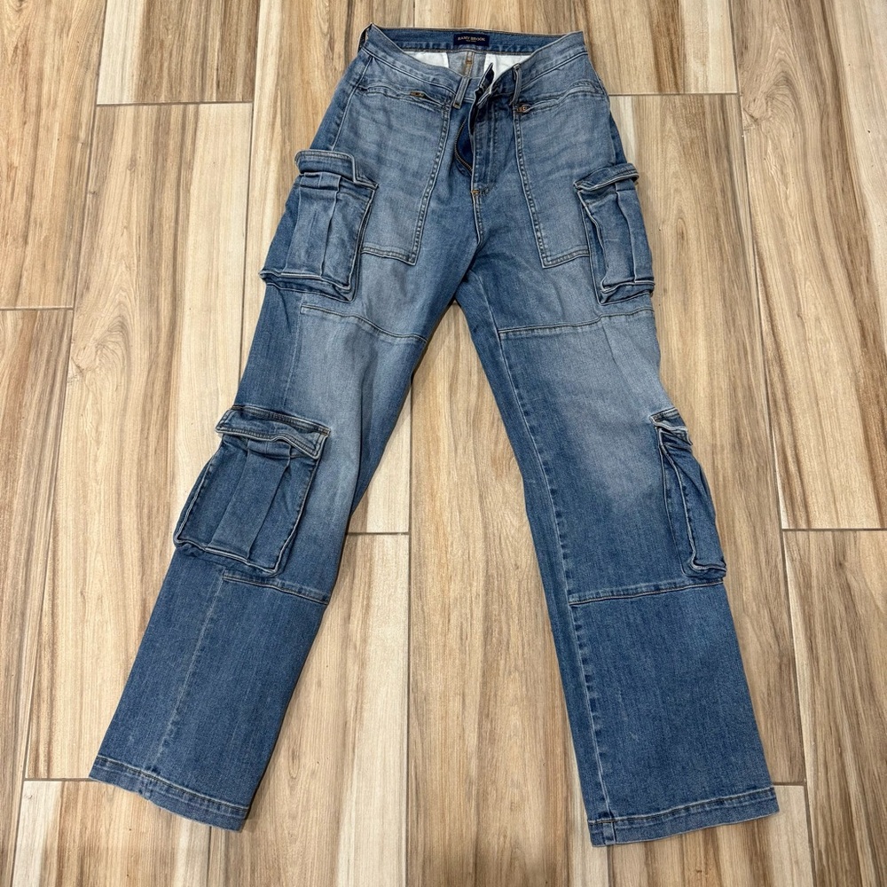 Ramy Brook Blue cargo wide leg Denim